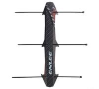 Hosrivae PP Chain Guard Plate for Road & Mountain Bikes - 24.4 x 5 cm Protective Frame Cover with Carbon Fiber Texture, Wear-Resistant, Includes 3 C