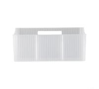 Hosrivae Pp Plastic Hanging Bedside Storage Box Organizer for Dorms Bedrooms Bunk Beds - 24 X 10 X 11 Centimeter Compact Desktop Rack for Books Glasses Remotes Drinks (White/Grey)(WHITE)