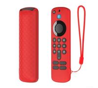 Hosrivae Protective Silicone Case For Fire TV-Stick 4K/HD Voice-Remote, Lightweight Anti-Slip Shockproof Cover With Textured for Newest Models(Red)