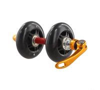 Hosrivae Quick Release PU Wheel Roller for Mountain & Road Bikes - Aluminum Alloy Fork Mount For Bike Pulling Roller, Smooth Rolling Front Wheel Installa(YELLOW)