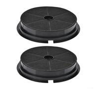 Hosrivae Range Hood Filter, Activated Carbon Cooker Hood Filter 2 Pack For Kitchen Ventilation, Odour Control Easy Replacement Black 230X20mm And 195X35mm(230 * 20mm)