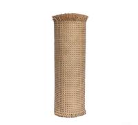 Hosrivae Rattan Webbing Sheet - Wicker Cane Strap for Chair Caning & Furniture Restoration, 35-60 cm Width × 100-200 cm Length, PE + Synthetic Fiber, Coffee Colour, DIY Decorative Mesh Roll(H)