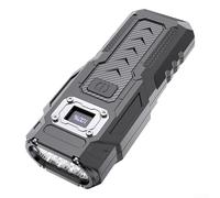 Hosrivae Rechargeable COB LED Flashlight with 1200mAh Power Bank, Digital Display & Clip, Multi-Mode High Lumen Torch for Camping, Travel, Emergency- Black