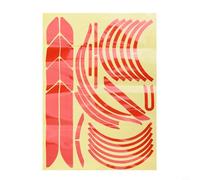 Hosrivae Reflective Sticker for Xiaomi Scooter, High Visibility Safety Decal Kit Riding, Waterproof PVC Body Decoration Tape, Enhance Road Safety in Poor Light, Red Green Yellow White Orange(红色)