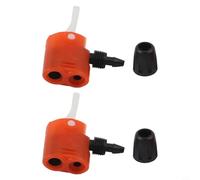 Hosrivae Replacement Dual-Head Adapter for & Valves - Compact Plastic Inflator Nozzle for Track Pumps, Cycling Accessories (2-P