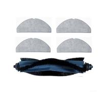 Hosrivae Replacement Main Brush and Mop Pads G50 L60 SES, Rubber Nylon V-Shape Roller with Washable Cloths, Install Robot Vacuum Parts Kit(A)