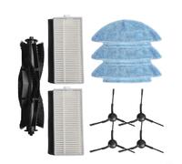 Hosrivae Replacement Parts Kit With Main Brush 4 Side Brushes 2 And 3 Mop Cloths X20 SW+ MD 11415 SW+ MD 11500 Vacuum Cleaners(A)