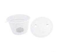 Hosrivae Replacement Skimmer Basket with SPX1070C Lid for Hayward SP1070 SP1082 Pools, White Debris Trap Assembly Above Ground Swimming Pool and Cleaning, Includes