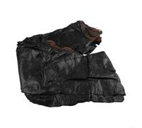 Hosrivae Round Sun Shade Cover for 6FT-16FT Jump Beds - HDPE UV-Blocking Canopy (95% UV Protection), Ventilated & Debris-Resistant, Black(14FT)