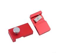 Hosrivae Router Track Stop Block, Anodised Aluminium Alloy Jig With Anti-Slip Base, Guide Rail Adapter For Straight Cutting And For Edge Trimming(2pcs)