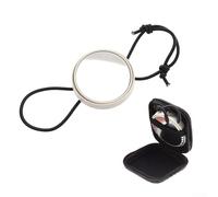 Hosrivae Scuba Diving Wrist Mirror with Adjustable Elastic Strap - Underwater Safety Mirror for Snorkeling, For Cave Diving & Swimming, 5.7 x 5.7 cm Plastic + G(WHITE)