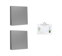 Hosrivae Self Powered Light Switch, Wireless Wall Switch Kit with RF Controller, for battery Free AC85-240V 10A Remote Control, 30-50m for Home Lighting Circuits(2V1)