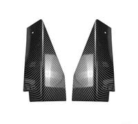 Hosrivae Side Skirt Rocker Panel Splitter for Ford for Mustang MK6 2015-2023, ABS Modern Winglet Spoiler Trim, Black & Carbon Fiber Pattern, 2-Pack(carbon fiber texture)