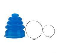 Hosrivae Silicone Blue Outer For CV Joint Boot Gaiter with Clamps Kit for Rack and Pinion Steering, Stretchy Rubber Protective Cover, 1 Boot + 2 Metal Clamps