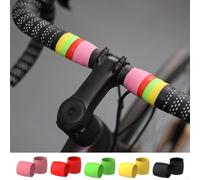 Hosrivae Silicone Handlebar Tape Fixed Rings for Road For Bike - Elastic Non-Slip Grips Compatible with 25-32mm Diameter Handlebars, 3.0 x 2.7 cm, 2-(YELLOW)