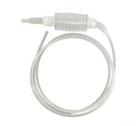 Hosrivae Siphon Hose 1.9m Home Brewing Wine Beer Making, Manual Transfer Tube with Suction Chamber Liquids Oil Vinegar, White(PP pipe)