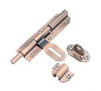 Hosrivae Slide Bolt Lock for Doors and, SUS304 Stainless Steel, 105mm or 150mm, Matte Black Finish, Indoor/Outdoor Use(RED BRONZE 6 INCH)