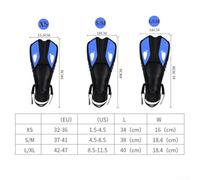 Hosrivae Snorkeling Set for Adults & Beginners: Adjustable Tempered Glass Mask, Dry-Top Snorkel with Purge Valve, and Open-Heel Fins - 3-Piece Outdoor W(BLUE)