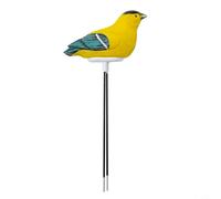 Hosrivae Soil Moisture Meter, Bird Shape Watering Alarm With Auto Night Sensor, Handpainted Resin Plant Hygrometer For Garden Pots And Bonsai Care(Yellow)