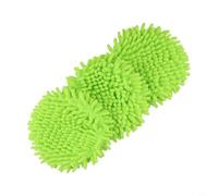 Hosrivae Spin Mop Refill Replacement Heads for RinseClean 2 Tank System, 3 Pack Green Microfiber Chenille Washable Pads Compatible with Swivel Mops