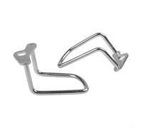 Hosrivae Stainless Steel Rear Derailleur Guard Rack Protector for Road & Mountain Bikes - 2-Pack, 7mm Diameter Straight Bar, 10.5mm Center Hole, Black/Silver(black*2)