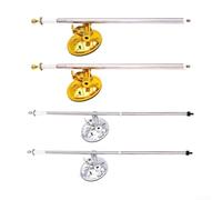Hosrivae Steel Flag Pole Suction Bracket, Scalable Telescopic Flagpole with Strong Suction Cup Car, Weather Resistant Holder for National Day Celebration Flags, Gold(Silver 1.2m)