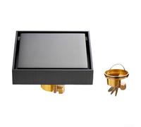 Hosrivae Steel Floor Drain with - Core, 10x10cm Grey Square Drain Bathroom Shower, Automatic Odour Seal Anti- Valve, Modern Heavy Duty(8)