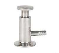 Hosrivae Steel Sanitary Sampling Valve 50.5mm OD 12 Clamp Dairy Food Beer Pharmacy - Quick Install Low Resistance Silver 90x50.5mm(304)