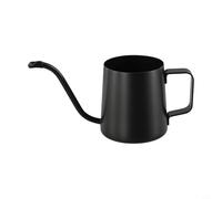 Hosrivae Steel Watering Can with Long Gooseneck Spout, 250ml/350ml Compact Indoor Plant Watering Pot Succulents, Small Houseplants & Patio Gardens - Black(350ML)