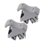 Hosrivae Sun Visor Retainer Clip for Pajero 2000-2006, Replacement OEM MR779704 MR779705, ABS Material, Gray and Beige, Pair Pack(GRAY)