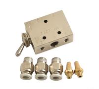 Hosrivae TAC2-41V Pneumatic Valve 2 Position 5 Way 1/8 Inch Rc Thread with 6mm Connector, Mechanical Actuated Air Control Valve for Automation