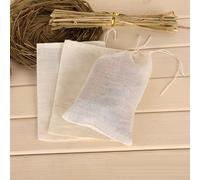 Hosrivae Tea Straining Spice Filtering Herb Steeping Reusable Natural Cotton Empty Pouches Kitchen Brewing Cotton Muslin Drawstring Filter Bags for 8x10cm
