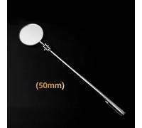 Hosrivae Telescopic Inspection Mirror with 30mm-50mm Round Lens, Auto Telescoping Detection Tool for Automotive Repair, Stainless Steel Extendable Mech(B (50MM))
