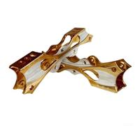 Hosrivae Thickened Aluminum Alloy Inline Skate Frame Holder Freestyle Roller Skates, 6063 CNC Bracket Supports 72mm-80mm Wheels, Red(4 * 76mm Golden)