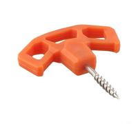 Hosrivae Three-Eye Luminous Tent Screw Peg for Camping & Hiking - Glow-in-the-Dark Plastic Head + Stainless Steel Spike, 65x55x30mm, 10g, White (Luminous(white (luminous))