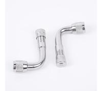 Hosrivae Tyre Valve Stem Extension Adapter, 90-Degree Metal Angle for Motorcycle and Car Wheels, Includes Dust Cap, For Easy Install, Sealed