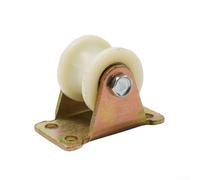 Hosrivae V Nylon Grooved Roller 30mm for Heavy Duty Sliding Doors with Galvanized Steel Base and Double Ball Bearings, 1 Pack(U-30MM)