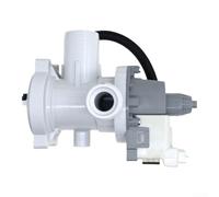 Hosrivae Washing Machine Drain Pump 30W Motor for Front Loader, AC220-240V 50Hz Replacement Part, Compact White Plastic Water Pump for Most Drum Washers