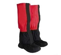 Hosrivae Waterproof Nylon Hiking Boot Gaiters for Snow, Rain & Mud - 46 cm Tall Leg Covers with Adjustable Elastic Band and Snap Buckles, Breathable The(RED)