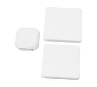 Hosrivae Wireless RF433MHz Remote Control Switch, 1/2/3 Gang Push Button Wall Transmitter with Learning Code, 100m Range Home Hotel Villa Lighting, White(1gang 2-1)