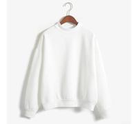 Hosrivae Women's High-Neck Hoodie, Solid Colour Polyester Sweatshirt For Casual Wear, Home & Everyday Use(4XL White)
