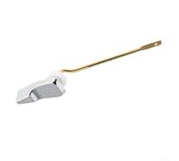Hosrivae Zinc Alloy Toilet Tank Flush Lever with Brass Lock Nut, Side or Front Replacement Handle Most Toilets, Chrome Finish Bathroom Upgrade (C)