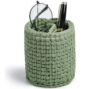 HOSROOME Glasses Holder for Nightstand Boho Decor Eyeglass Holder Stand for Office Desk Organizer Makeup Brush Holder Organizer-Green