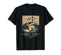 Hossegor Wave Club Surfing France Surfer Atlantic Coast T-Shirt