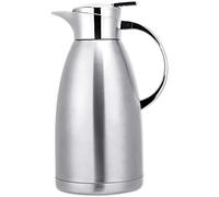 Hossejoy 2.3 Litre Stainless Steel Vacuum Flask, Double-Walled Vacuum Insulation, Coffee Pot, 12+ Hours of Heat and Cold Retention, for Coffee, Milk, Tea, Drinks (Silver)