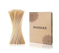 HOSSIAN 150pcs 6inch Φ4mm Natural Bamboo Skewers -Skewers for Appetizers-Caramel Apple Sticks,Crafting and Cocktails (15CM)
