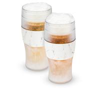 Host 10023 Cooling Cups Marble Freeze Beer, 16 Ounce Freezer Gel Chiller Double Wall Plastic Frozen U.S (473ml / .83 UK Pint) Glass, Set of 2, 16 Fluid_Ounces