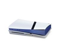 Host Center Decals for PS5 Pro,Console Carbon Fiber Sticker Cover Middle Skin Sticker Accessories,Console Center Part Protection Film for PS5 Pro (Carbon Fiber Blue)
