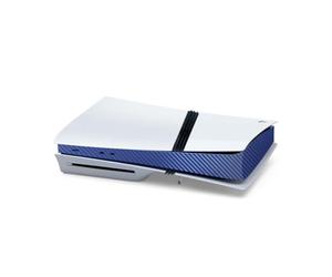 Host Center Decals for PS5 Pro,Console Carbon Fiber Sticker Cover Middle Skin Sticker Accessories,Console Center Part Protection Film for PS5 Pro (Carbon Fiber Blue)