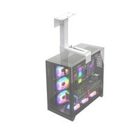 Host for Desktop PC - Metal Stand for Hanging Mounting in Alloy, Compact Table Stand | Adjustable PC Hanger for Storing the Organization of the Workstation De